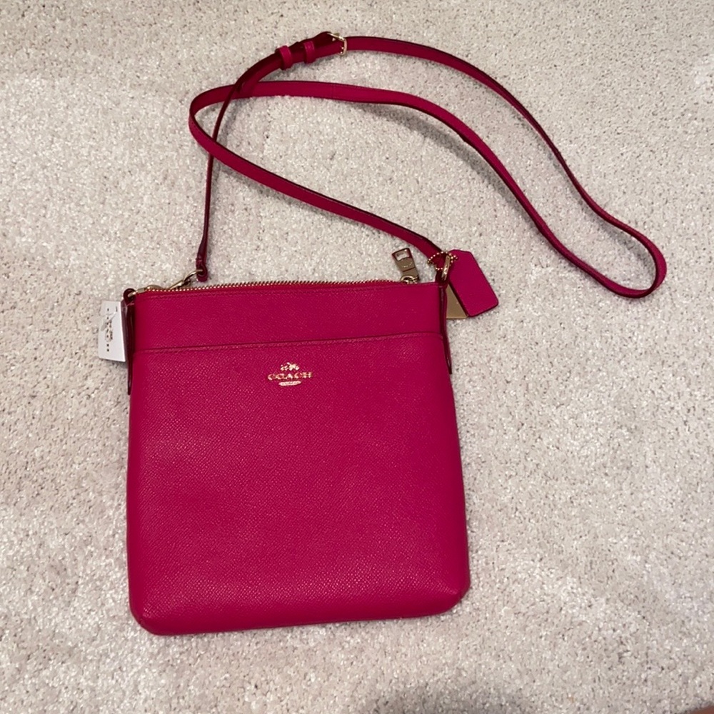 Bright Pink Coach Purse Medium Sized Purse